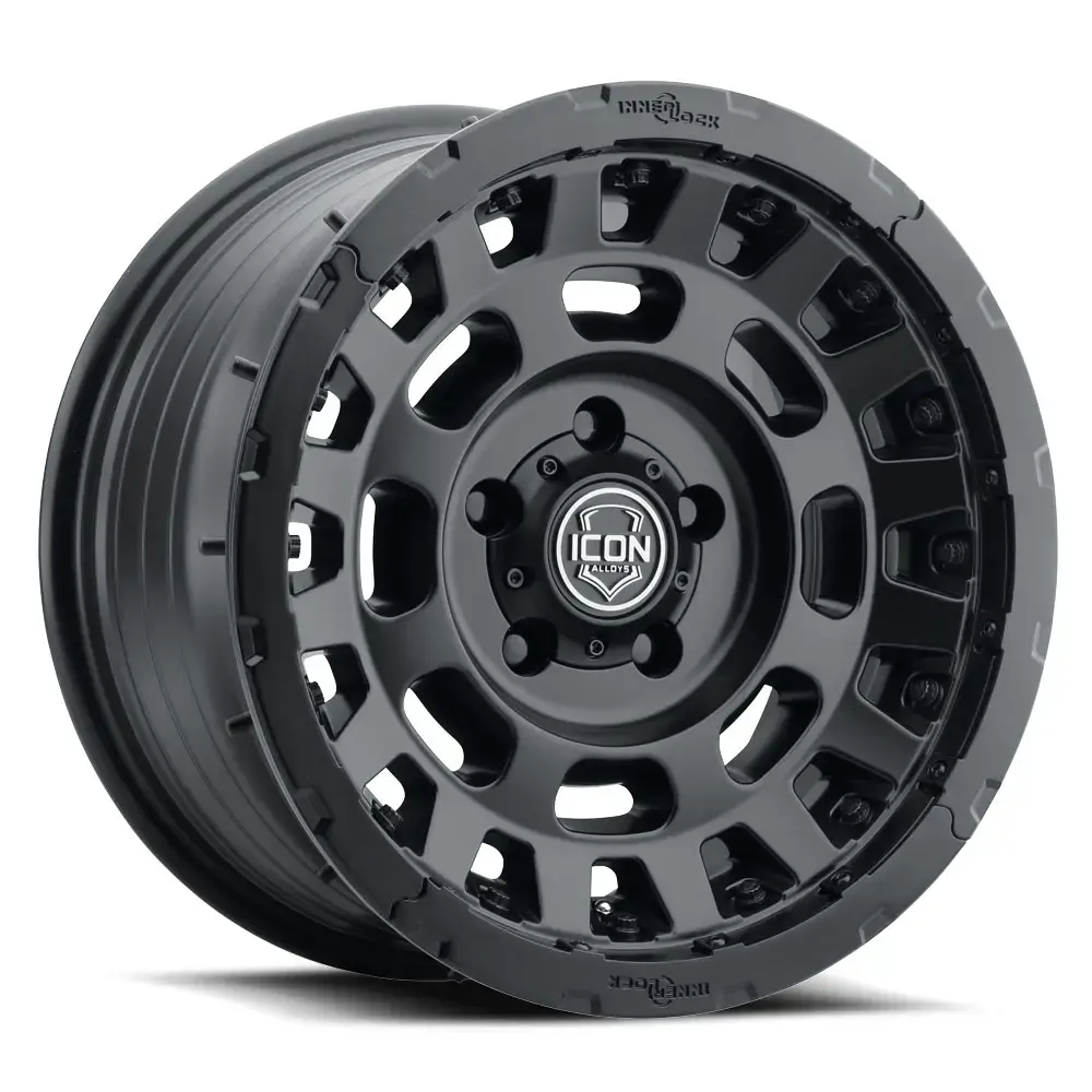 ICON ALLOYS HAMMER PRO SAT BLACK 17 x 8..