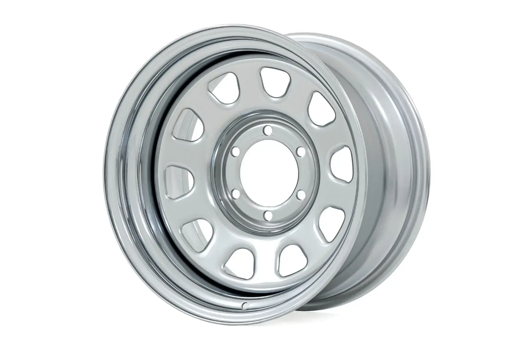 Steel Wheel Chrome 15x8 5x4.5 3.30 Bore..